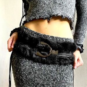 NWT Faux Fur Belt
